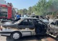 آتشسوزی در مکانیکی و صافکاری منجربه سوختن ۳ خودرو شد