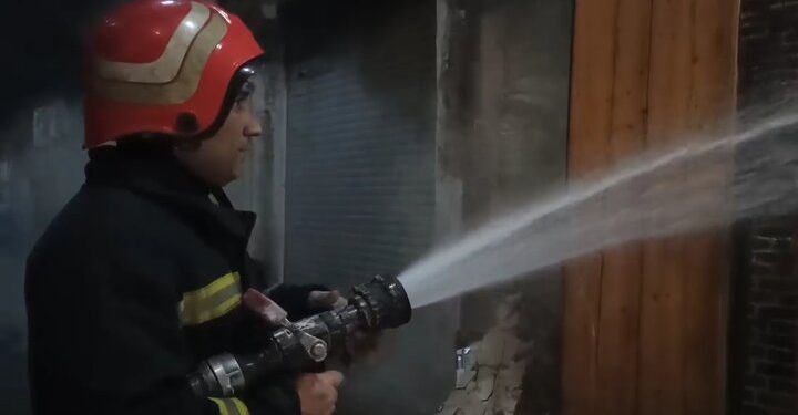 آتش سوزی در سرای مخلص میدان نقش جهان