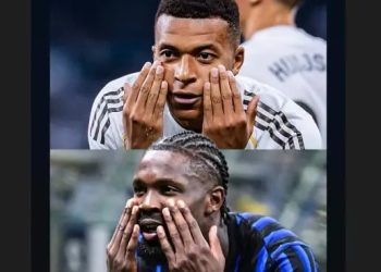 خبر : عکس | تقلید جالب هم‌تیمی مهدی طارمی از امباپه