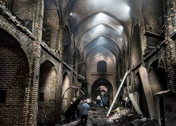 آتش سوزی در وسیع ترین بازار سرپوشیده جهان