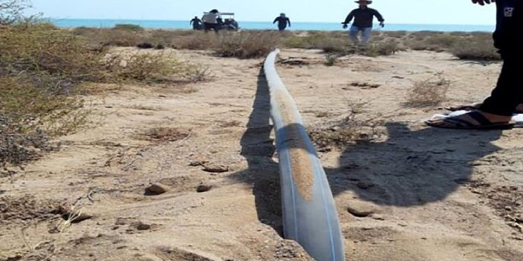 انهدام خط لوله انتقال سوخت قاچاق در سواحل ميناب