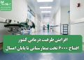 افزایش ظرفیت درمانی کشور؛ افتتاح ۶۰۰۰ تخت بیمارستانی تا پایان امسال
