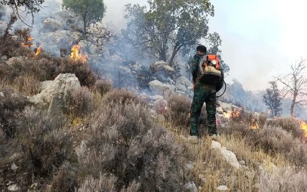 آتش‌سوزی «چال سیە» در ایلام مهار شد