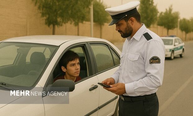 توقیف خودرو با راننده ۱۲ساله در بافق