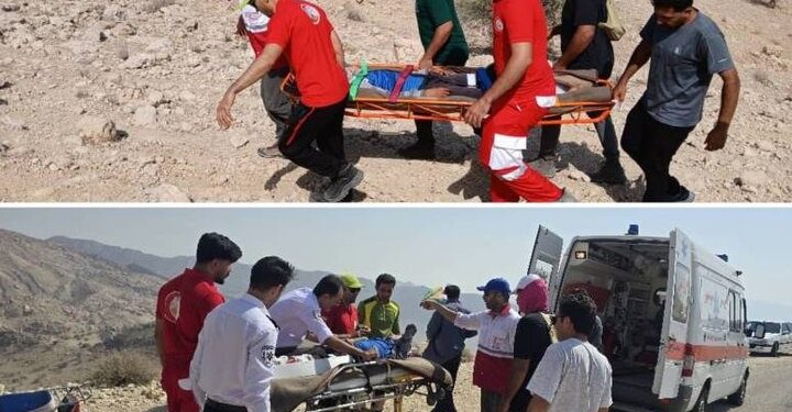 سقوط از ارتفاع در کوههای شهرستان جم