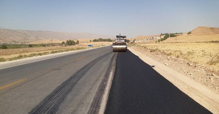 آغاز عملیات بهسازی و روکش آسفالت محور پلیسراه شباب- پل سیمره