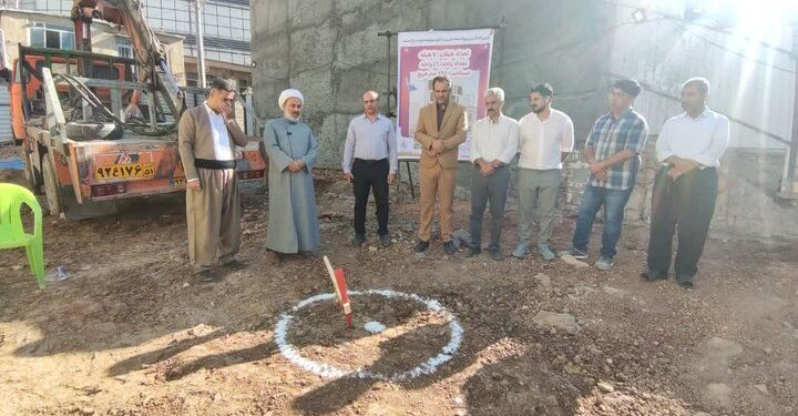 پروژه ساختمان پزشکان موقوفه حاج شیخ محمد در مریوان کلنگ زنی شد