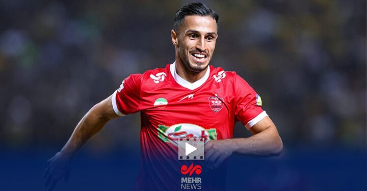 گل اول پرسپولیس به فولاد خوزستان توسط علی علیپور