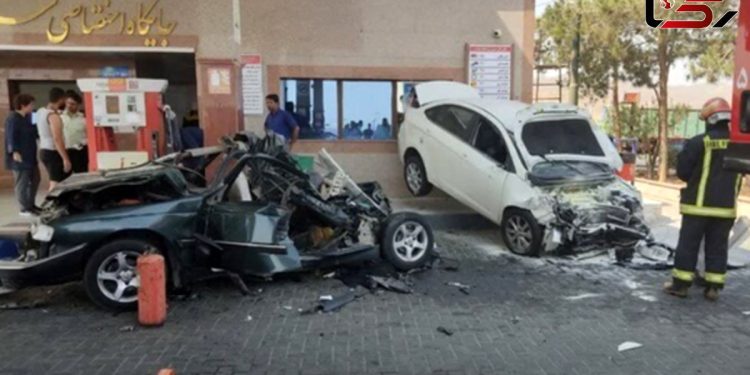 فیلم تصادف جنجالی در پمپ بنزین / راننده پژو پارس همه را حیرت‌زده کرد!