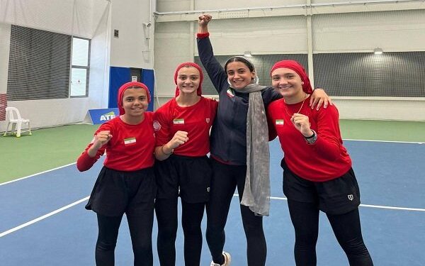 حضور تیم تنیس دختران کمتر از ۱۲ سال ایران در مسابقات بین قارهای