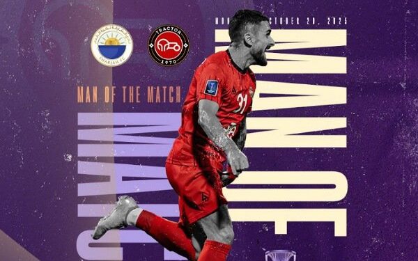 لوشکیا بهترین بازیکن دیدار تراکتور و شارجه شد