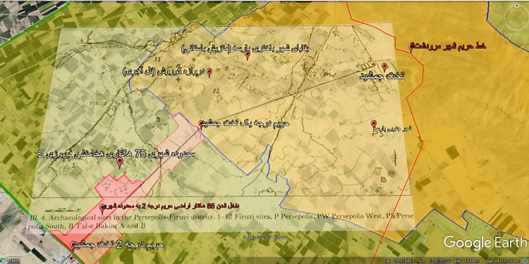 نقشه ای که تختگاه تخت جمشید را هم بلعید