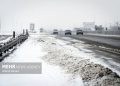 بارش برف در محورهای مواصلاتی استان زنجان