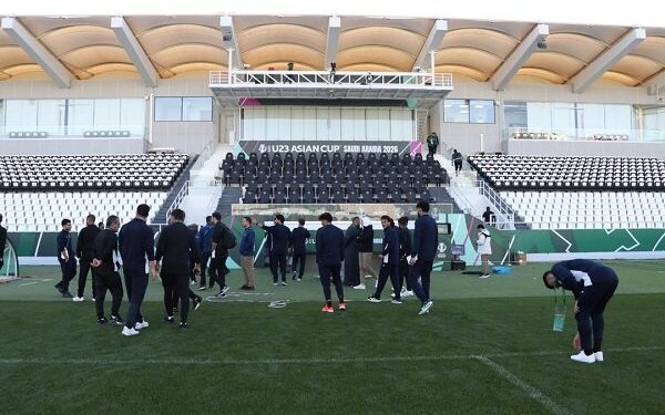 بازدید تیم ملی امید از محل بازی با کره جنوبی و لبنان